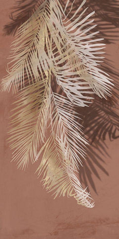 Warm Tropics II  White Modern Wood Framed Art Print with Double Matting by Aria K