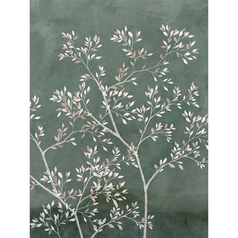 Delicate Tree II  Black Modern Wood Framed Art Print by Aria K