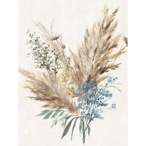 Rustic Bouquet I Black Modern Wood Framed Art Print with Double Matting by Aria K