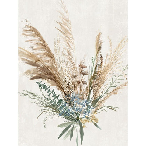Rustic Bouquet II White Modern Wood Framed Art Print by Aria K