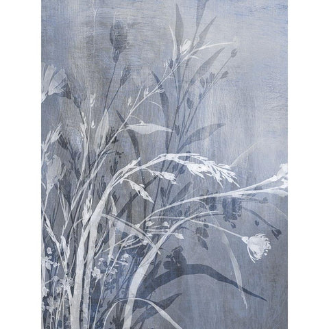 Cool Floral II Black Modern Wood Framed Art Print by Aria K