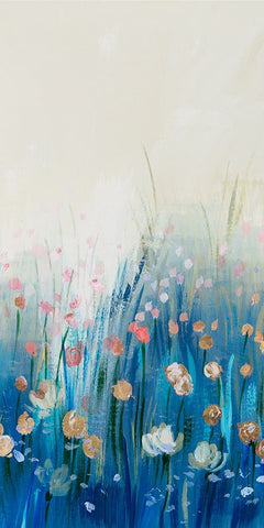 Springtime Splendor II Black Ornate Wood Framed Art Print with Double Matting by Aria K