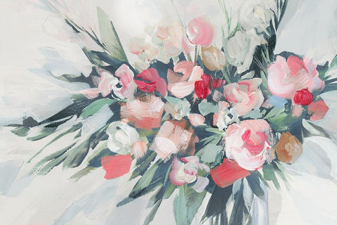 Bouquet of Joy Black Modern Wood Framed Art Print by Aria K