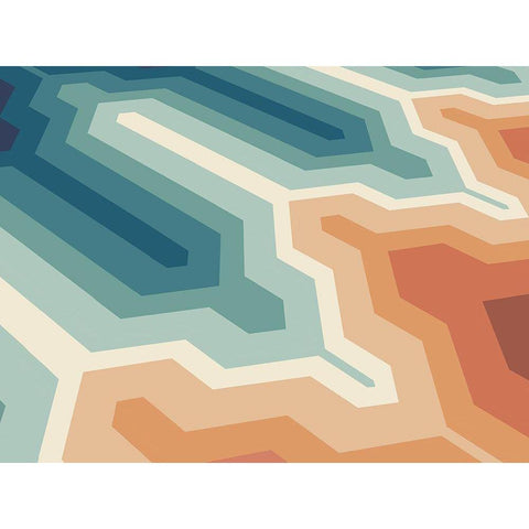 Funky Geo I White Modern Wood Framed Art Print by Peal, Emma