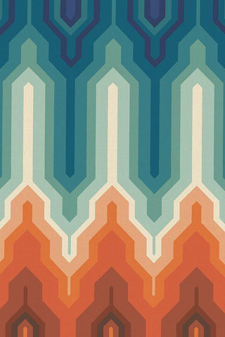 Funky Geo III White Modern Wood Framed Art Print with Double Matting by Peal, Emma