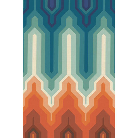 Funky Geo III Black Modern Wood Framed Art Print by Peal, Emma