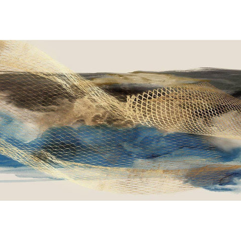 Metalic Lace III Black Modern Wood Framed Art Print by Peal, Emma