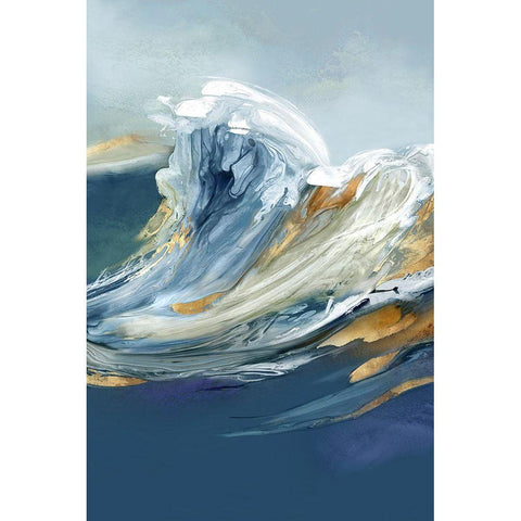 Fantasy Wave  Black Modern Wood Framed Art Print with Double Matting by Peal, Emma