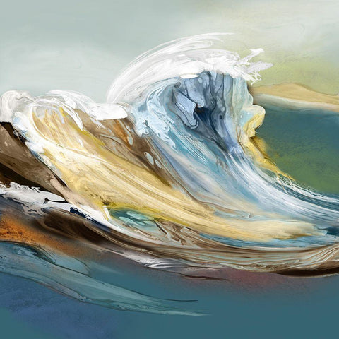 Fantasy Sea  Black Modern Wood Framed Art Print by Peal, Emma