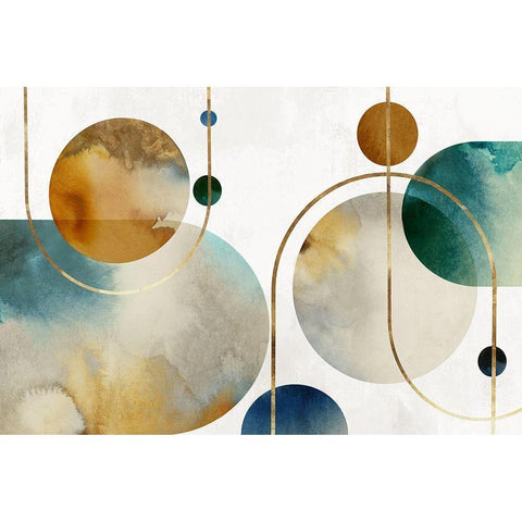 Lunar Galaxy  Black Modern Wood Framed Art Print by Peal, Emma