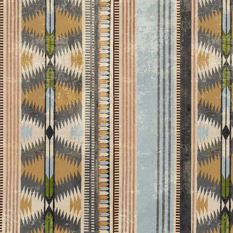 Navaho II  White Modern Wood Framed Art Print with Double Matting by Peal, Emma