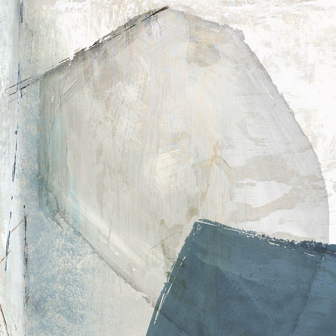 Varied Blue Abstract White Modern Wood Framed Art Print by Peal, Emma