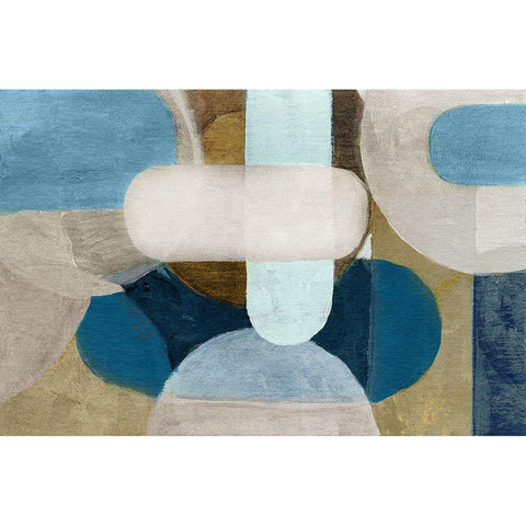Hues of Indgio I  Black Modern Wood Framed Art Print by Pattinian, Merri