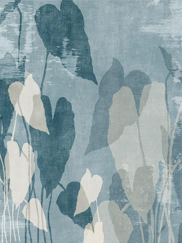 Minimalistic Leaves  Black Ornate Wood Framed Art Print with Double Matting by Black, Alex