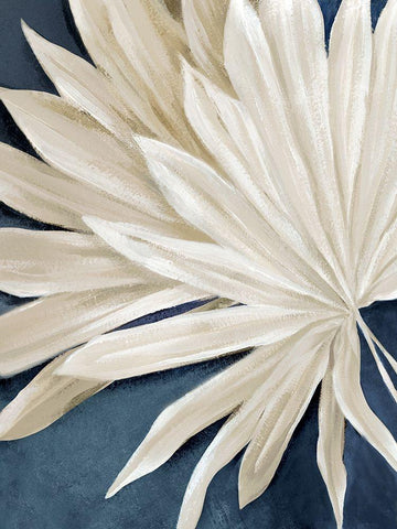 Blue Dry Palms I  Black Ornate Wood Framed Art Print with Double Matting by Black, Alex