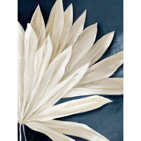 Blue Dry Palms II Black Modern Wood Framed Art Print with Double Matting by Black, Alex