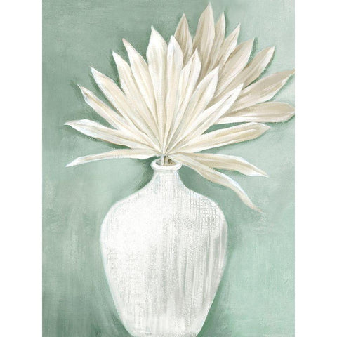 Sandy Boho Dry Palms I  White Modern Wood Framed Art Print by Black, Alex