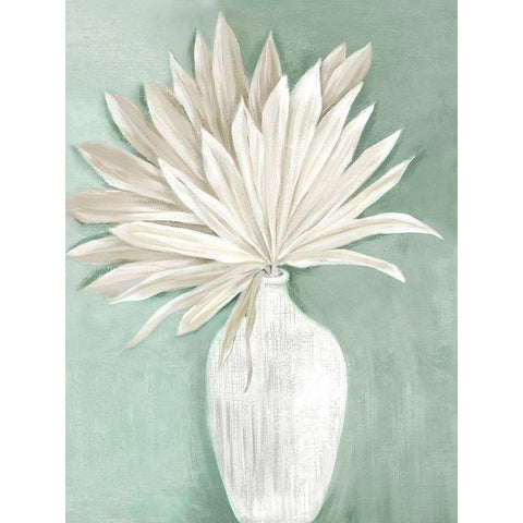 Sandy Boho Dry Palms II White Modern Wood Framed Art Print by Black, Alex