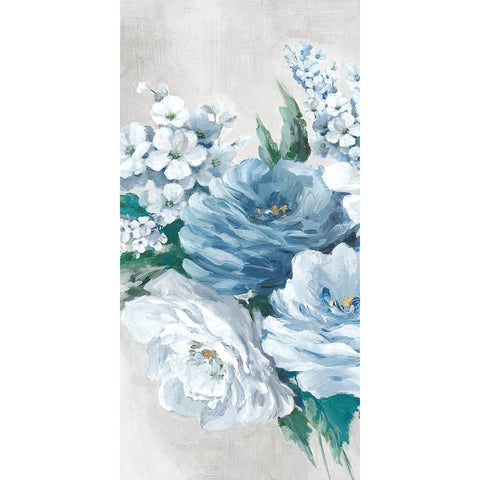 Bundles of Blue II Black Modern Wood Framed Art Print with Double Matting by Black, Alex