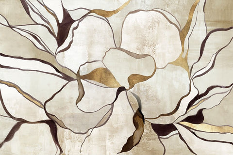 Neutral Garden Beauty White Modern Wood Framed Art Print with Double Matting by Black, Alex