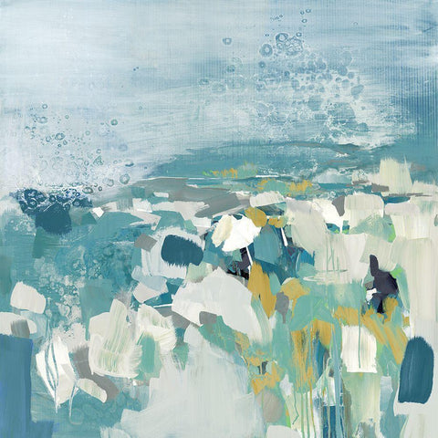 Above the Sea  White Modern Wood Framed Art Print by Rowan, Grace