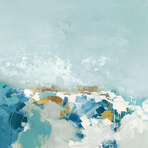 Sea Pebbles  White Modern Wood Framed Art Print by Rowan, Grace