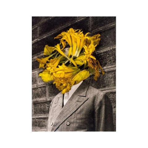 Flower Head Gold Ornate Wood Framed Art Print with Double Matting by Dickey, Ben