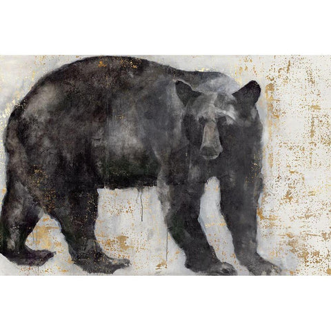 Bear Crossing II Gold Ornate Wood Framed Art Print with Double Matting by Hawksley, Beverley