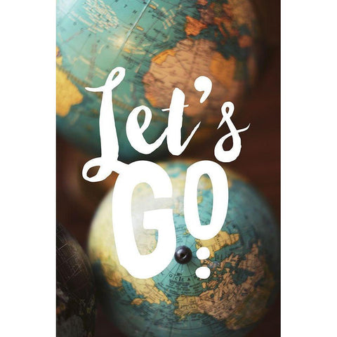 Lets Go on an Adventure Black Modern Wood Framed Art Print by Bock, Alicia