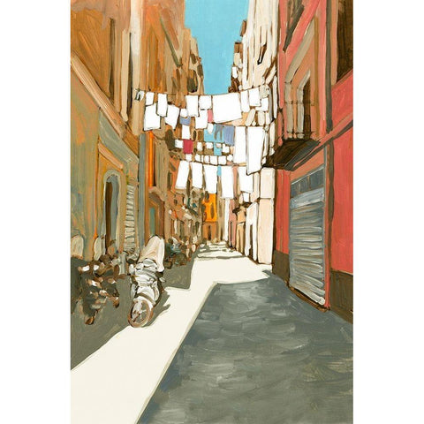 Summer in Naples White Modern Wood Framed Art Print by Errico and Slyp