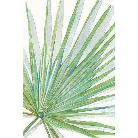 Palma Ventaglio White Modern Wood Framed Art Print by Errico and Slyp