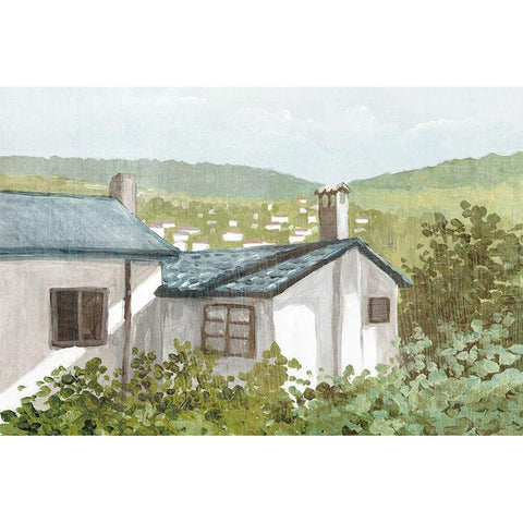 Country Home II Black Modern Wood Framed Art Print by Errico and Slyp