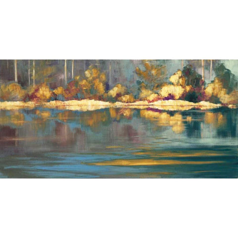 Lake Impressions II Gold Ornate Wood Framed Art Print with Double Matting by Broome, Marianne