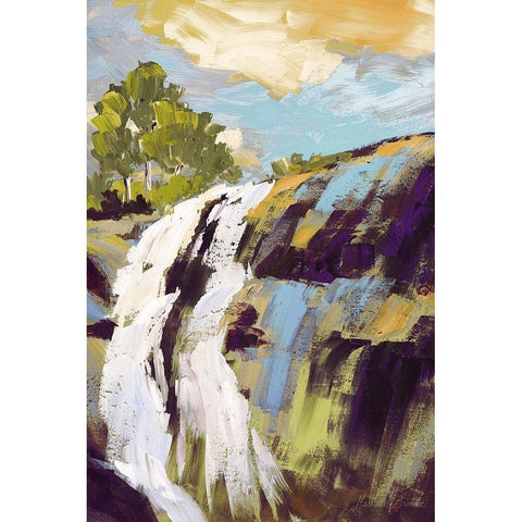 Falls Gold Ornate Wood Framed Art Print with Double Matting by Broome, Marianne