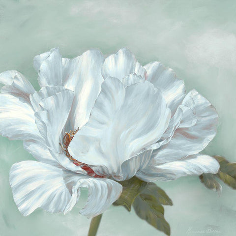 Precious Peony II Black Ornate Wood Framed Art Print with Double Matting by Broome, Marianne