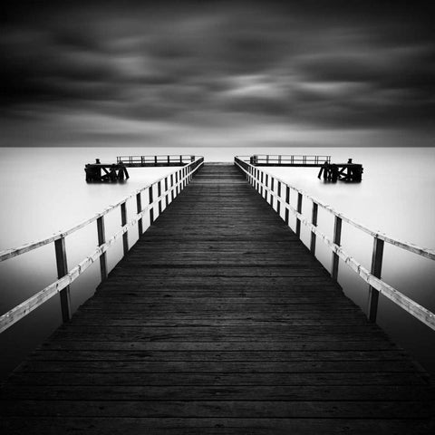 Hamworthy Black Modern Wood Framed Art Print by Cherry, Rob