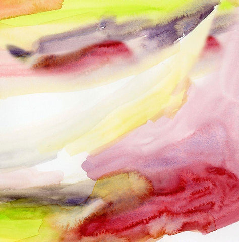 Crystaline I White Modern Wood Framed Art Print with Double Matting by Essue, Christine