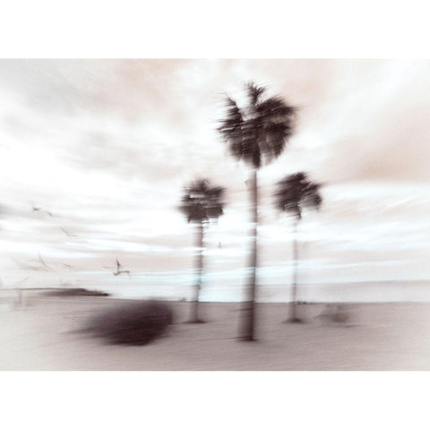 Beach Nostalgia  Black Modern Wood Framed Art Print with Double Matting by Connolly, Karin