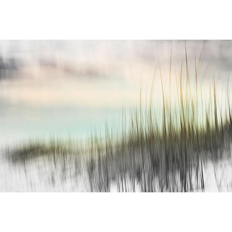Sunset Pond  Black Modern Wood Framed Art Print with Double Matting by Connolly, Karin