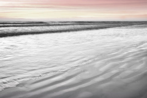 Silver Waters  White Modern Wood Framed Art Print with Double Matting by Connolly, Karin