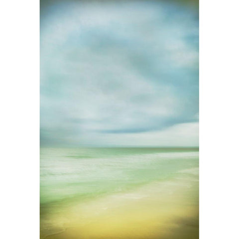 Blue Sky Beach  Gold Ornate Wood Framed Art Print with Double Matting by Connolly, Karin