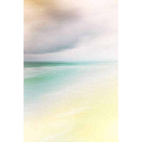 Blue Waves  White Modern Wood Framed Art Print by Connolly, Karin