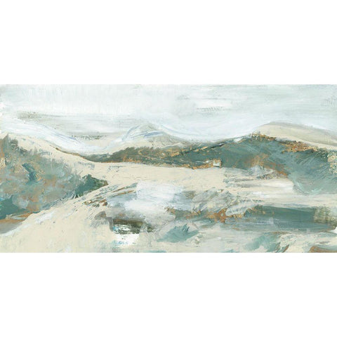 Spring Ski MountianÂ  Gold Ornate Wood Framed Art Print with Double Matting by Project C
