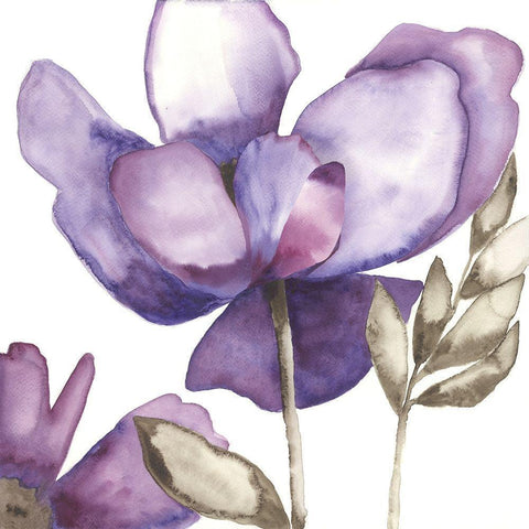 Purple Beauty II Black Modern Wood Framed Art Print by Hendrick, Cathy