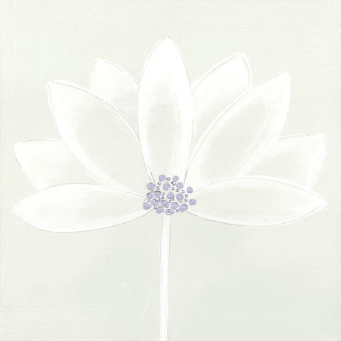 Lotus I Black Modern Wood Framed Art Print by Hendrick, Cathy