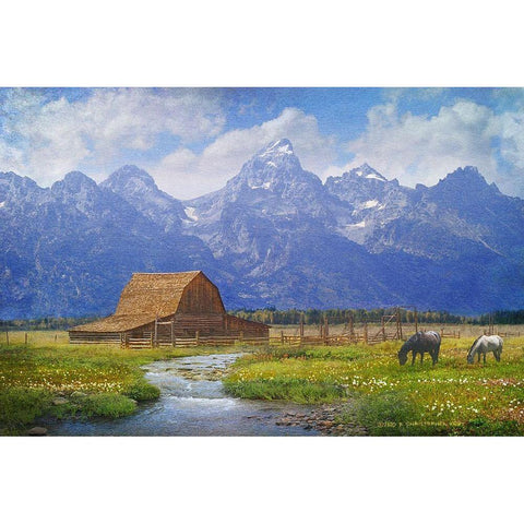 Moulton Barn White Modern Wood Framed Art Print by Vest, Chris