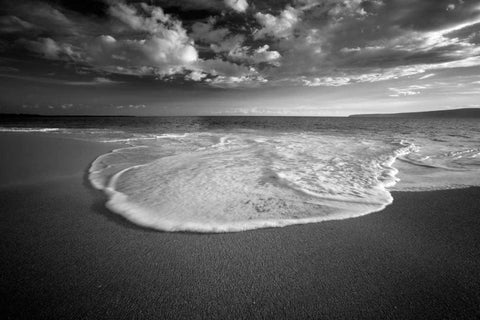 Sea of Serenity White Modern Wood Framed Art Print with Double Matting by Frates, Dennis