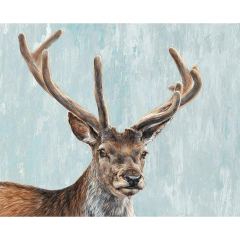 Reindeer  Gold Ornate Wood Framed Art Print with Double Matting by Perejogina, Dina