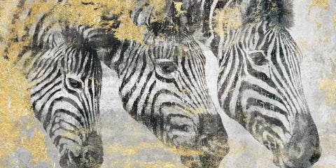 Zebra Black Ornate Wood Framed Art Print with Double Matting by Peregojina, Dina
