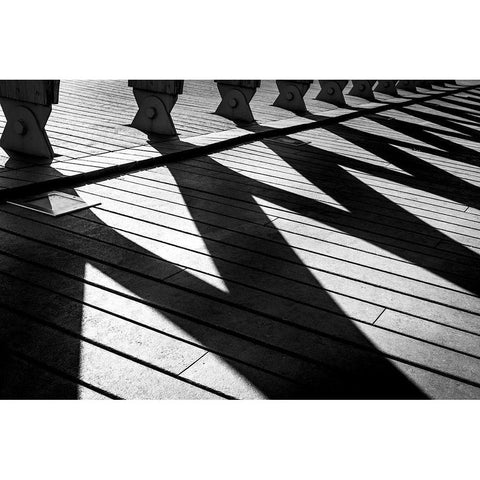Afternoon Lines  Black Modern Wood Framed Art Print by Kirshner, Dmitry
